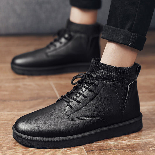 Botas Altas Acolchadas para Hombre - Zapatos de Algodón del Noreste - Image 4