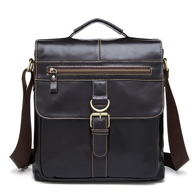 Bolso Bandolera de Cuero Baotou Retro con Solapa Clamshell