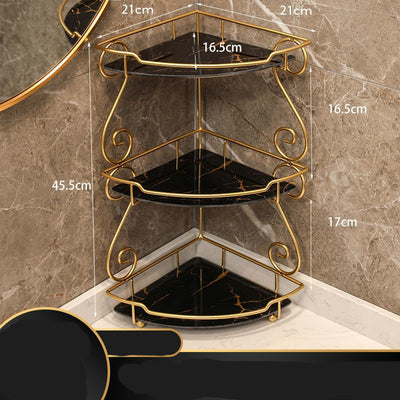 Repisa Triangular de Lujo para Baño - Organizador de Vanidad - Image 7