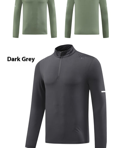 Camiseta Deportiva de Manga Larga Elástica Secado Rápido para Hombre - Image 13