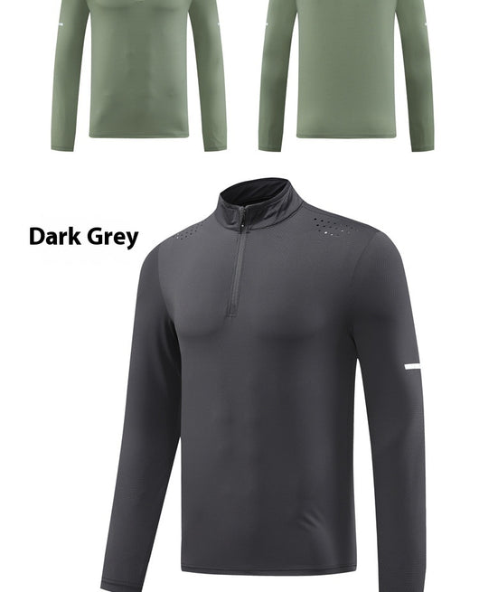 Camiseta Deportiva de Manga Larga Elástica Secado Rápido para Hombre - Image 13