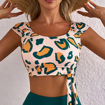Bikini Cintura Alta con Corte Dividido para Mujer