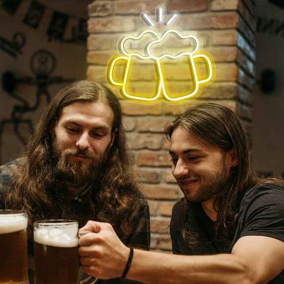 Letrero Neon LED Bar Beer Cheers - Luz Decorativa