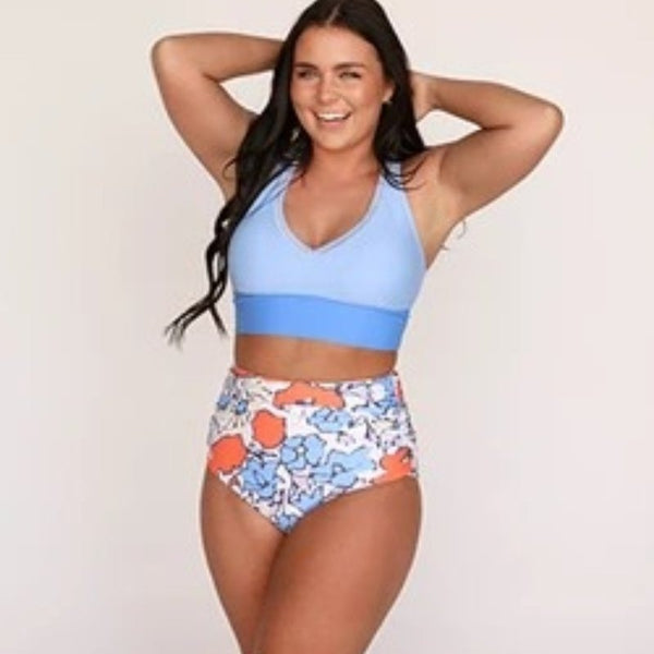 Traje de Baño Conservador con Escote en I para Mujer