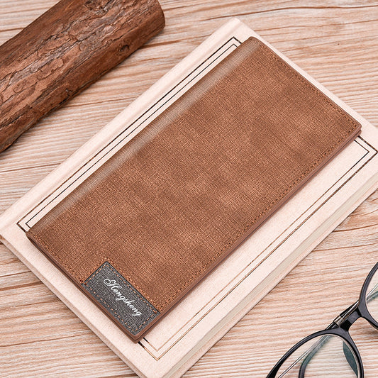 Billetera Delgada para Hombre con Botón - Diseño Minimalista Moderno
