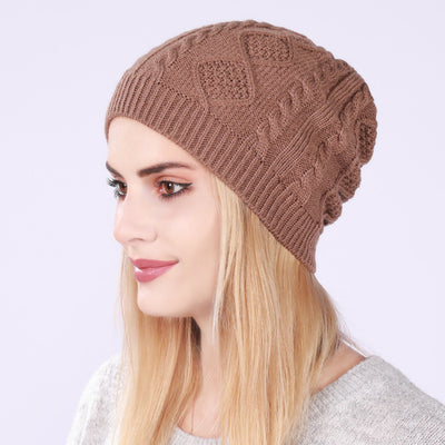 Gorro Tejido Plisado de Lana Polar Unisex