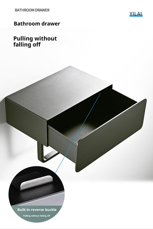 Organizador de Baño Negro con Repisa para Papel Higiénico y Toallitas - Image 12