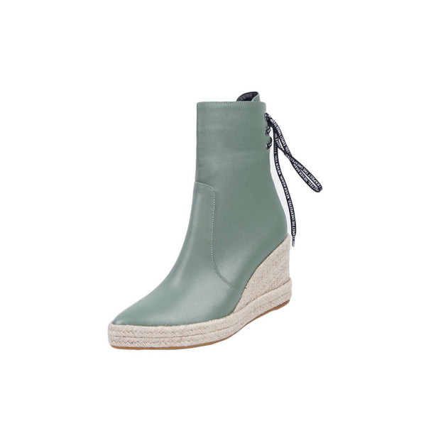 Botines Tejidos con Tacón Alto y Punta Afilada - Calidez y Elegancia