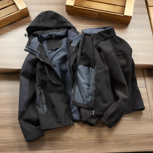 Chaqueta Casual Hombre Impermeable y Cortavientos con Forro Polar Desmontable - Image 16