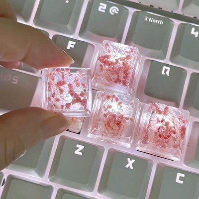 Keycap Cielo Estrellado de Resina Transparente