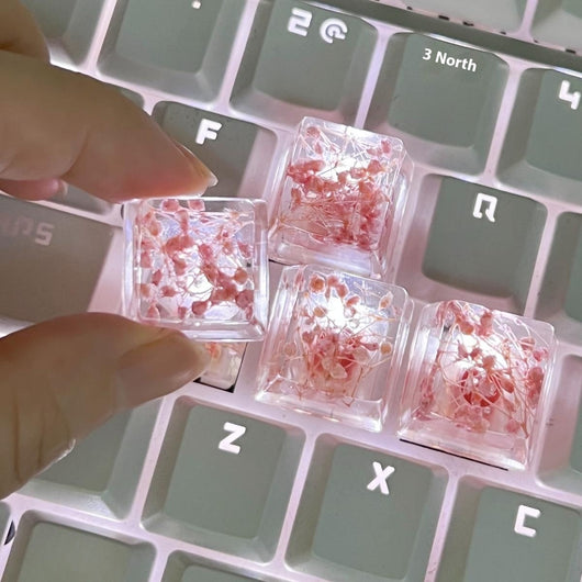 Keycap Cielo Estrellado de Resina Transparente