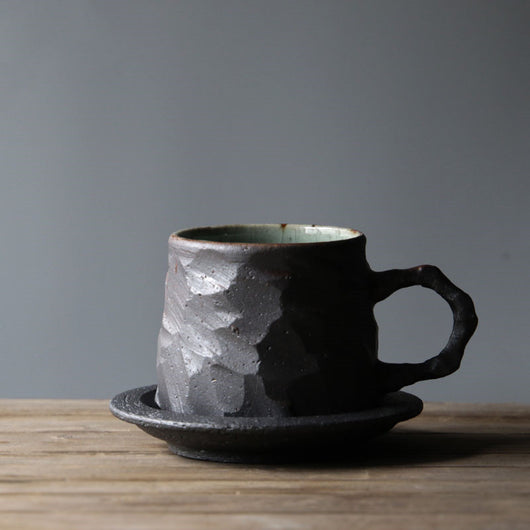 Juego de Taza y Platillo de Café Japonés Estilo Europeo Retro Lujo