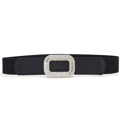 Cinturón Elástico para Mujer con Hebillas de Cristal Brillante - Versátil y Ajustable - Image 11