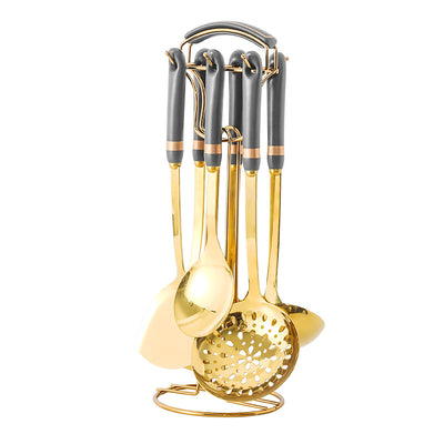 Juego de Utensilios de Cocina en Acero Inoxidable con Asas de Cerámica - Image 8