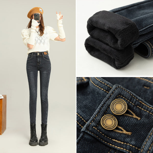 Jeans Térmicos Ajustados para Mujer con Forro Polar