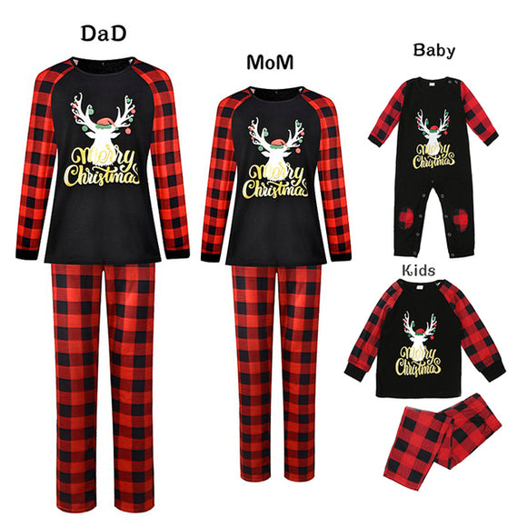 Pijama Familiar a Cuadros para Otoño e Invierno