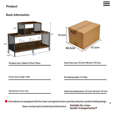 Mueble Tocadiscos Dual con Almacenamiento para Vinilos - Image 4