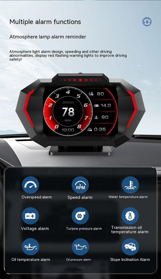 Pantalla HUD Multifuncional P24 para Automóvil - Image 7