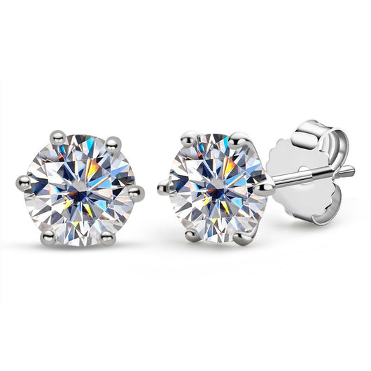 Aretes de Cristal de 1 Quilate Plata de Ley S925 para Mujer - Image 5