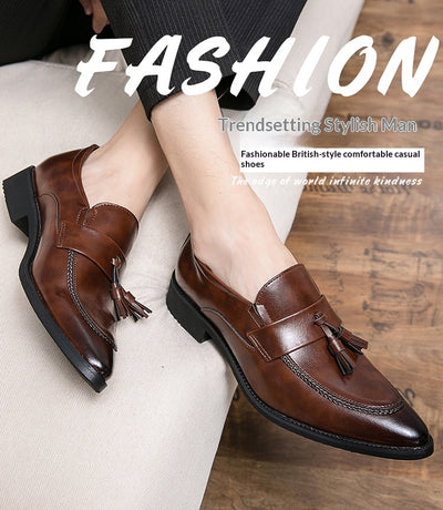 Zapatos de Cuero Casual Elegante con Borlas - Estilo Británico para Hombre - Image 13