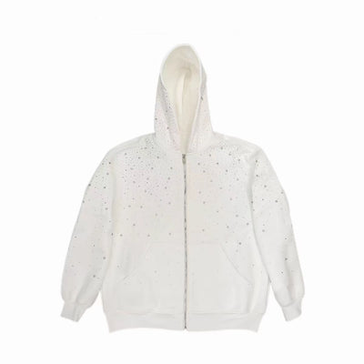 Chaqueta Casual con Capucha y Detalles de Strass para Mujer - Image 5