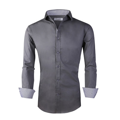 Camisa de Algodón Elástico para Hombre - Estilos Primavera Otoño - Image 16
