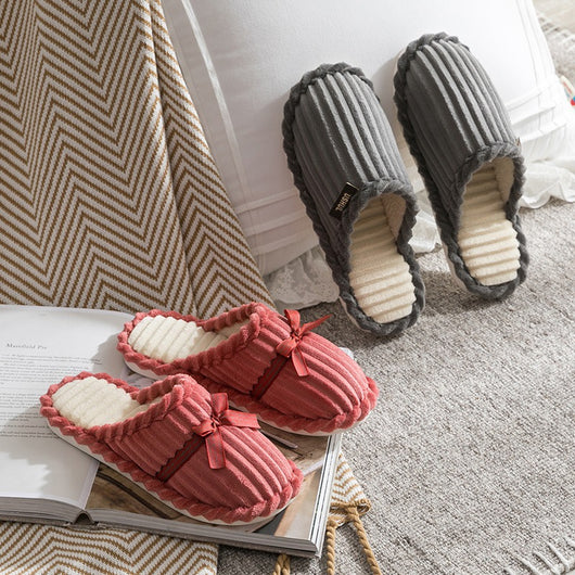 Pantuflas de Pareja Invierno Terciopelo Plataforma Antideslizante Cálidas - Image 11