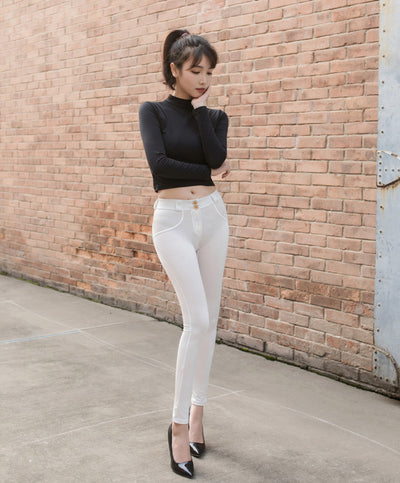 Leggins Casuales Ajustados de Cintura Baja en Algodón para Mujer - Image 9