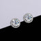 Aretes de Plata Esterlina S925 con Moissanita Redonda Genuina - Diseño Simple y Elegante