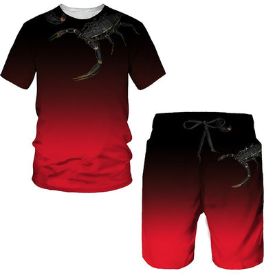 Conjunto de Shorts Casuales para Hombre con Estampado Digital 3D - Image 5