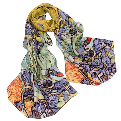 Pañuelo de Seda con Pintura Artística para Mujer - Image 14
