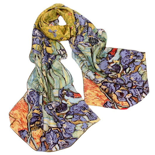 Pañuelo de Seda con Pintura Artística para Mujer - Image 14