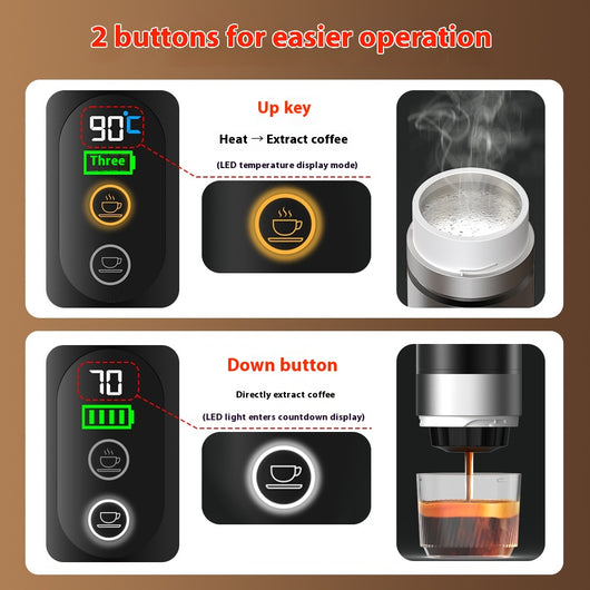 Cafetera de Presión Portátil Americana con Calentamiento Rápido - Image 2