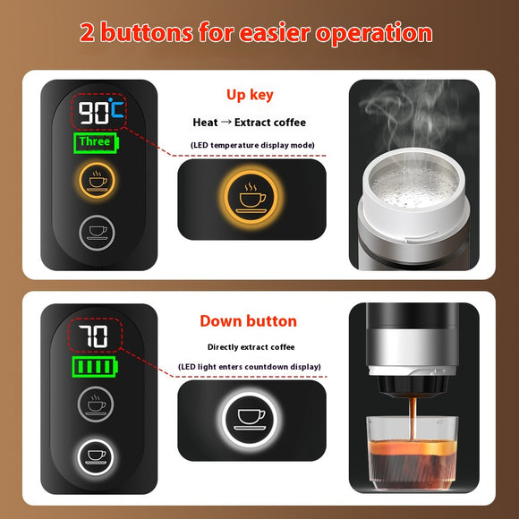 American Portable Pressure Coffee Maker with Fast Heating