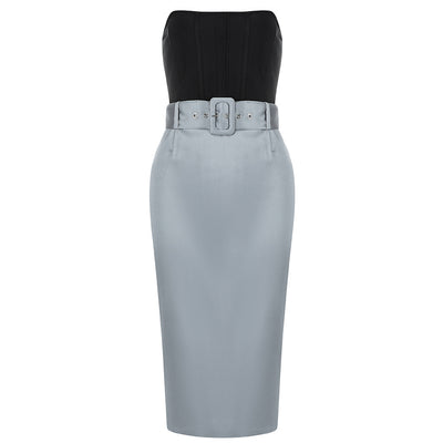 Vestido Elegante con Tirantes Ajustado y Abertura Trasera Moderna - Image 8