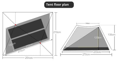Tienda de Campaña Ultraligera Impermeable de Doble Pared con Estructura Autoportante - Image 12