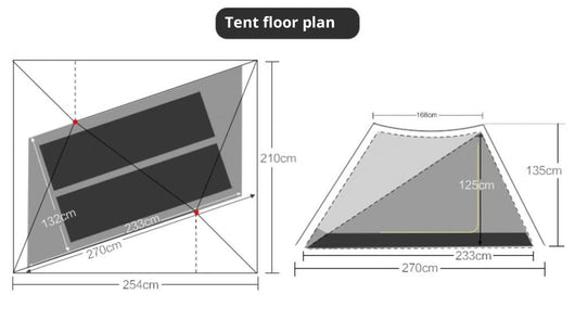 Tienda de Campaña Ultraligera Impermeable de Doble Pared con Estructura Autoportante - Image 12