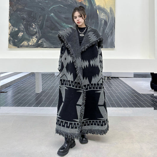 Cardigan Tejido Largo Holgado para Invierno - Abrigo de Punto Cómodo