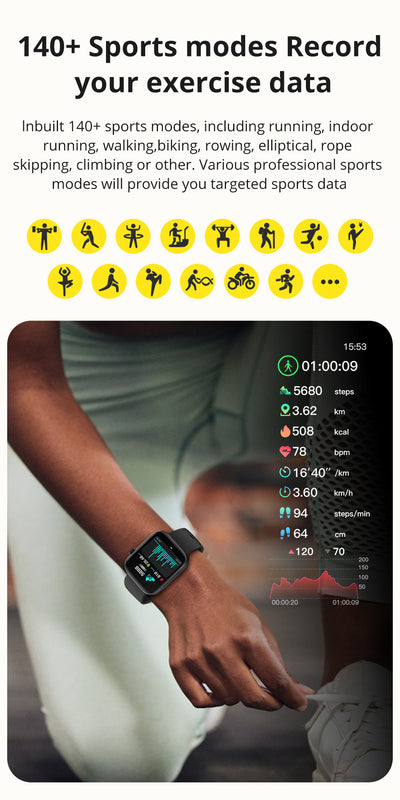 Reloj Inteligente Deportivo con Monitor de Frecuencia Cardíaca y Pantalla Completa IP67 - Image 9