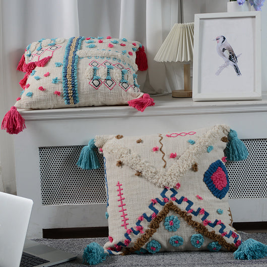 Almohada de Algodón Marroquí con Textura Acolchada - Image 10