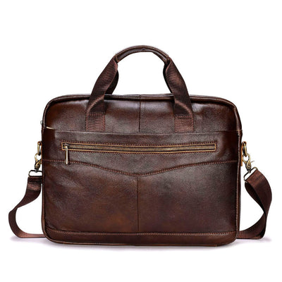 Bolso de Cuero Vacuno Vintage Primera Capa para Hombre - Image 6