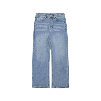 Jeans Rectos Holgados Efecto Desgastado Lavado - Image 5