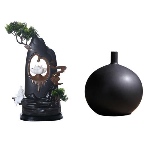 Lámpara LED Zen sin Fases con Quemador de Incienso de Cerámica Loto - Image 6
