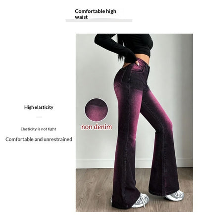 Pantalones Elásticos Slim Fit con Estampado Tipo Denim - Image 9