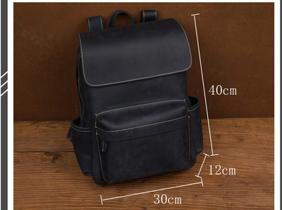 Mochila de Cuero Vintage Crazy Horse para Hombre - Estilo Retro Europeo - Image 7