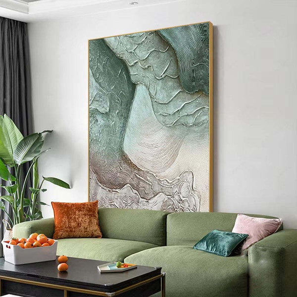 Cuadro Abstracto Texturizado Óleo sobre Lienzo - Pintura Paisaje Moderna para Sala