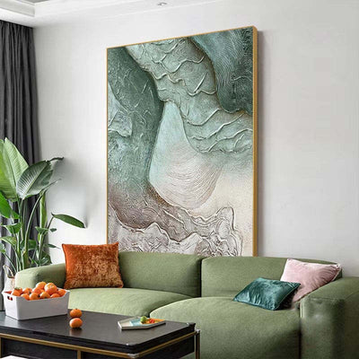 Cuadro Abstracto Texturizado Óleo sobre Lienzo - Pintura Paisaje Moderna para Sala - Image 2