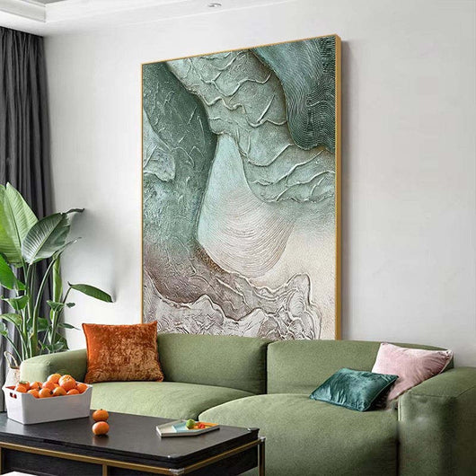 Cuadro Abstracto Texturizado Óleo sobre Lienzo - Pintura Paisaje Moderna para Sala - Image 2