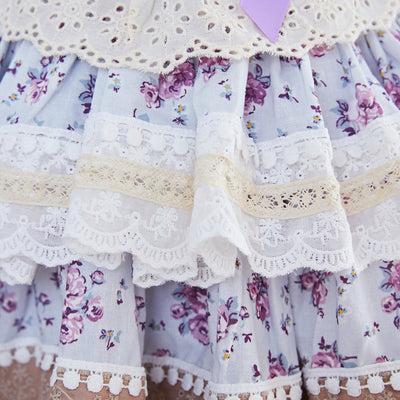 Vestido Princesa Floral Morado para Niñas - Image 7