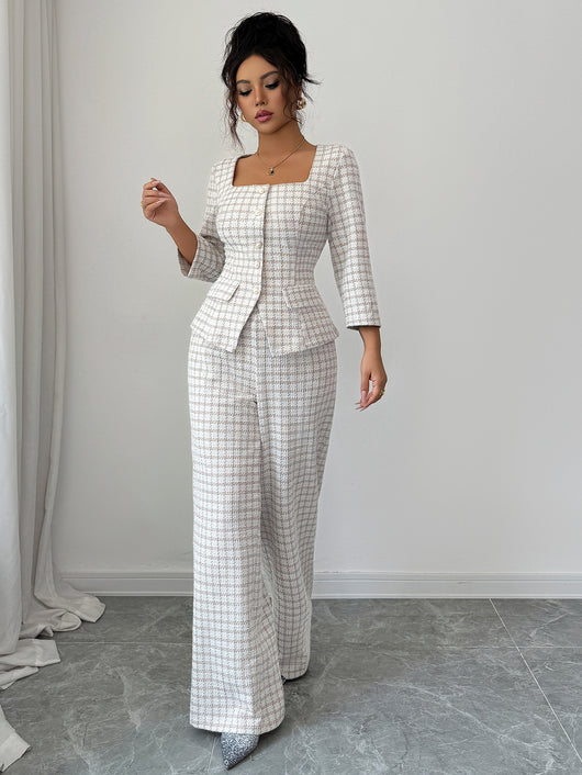 Conjunto Elegante de Camisa Manga Larga y Pantalón para Mujer - Image 10